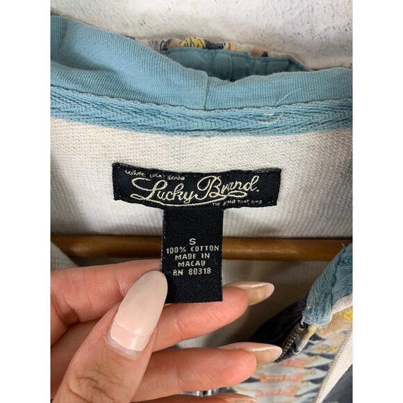 Vintage Lucky Brand Women's Full Zip Hoodie Long Sleeve Size Small - Picture 2 of 4